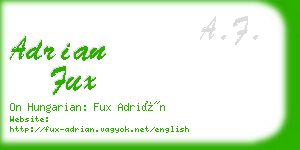 adrian fux business card
